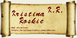 Kristina Roškić vizit kartica